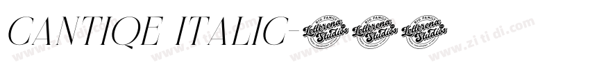 Cantiqe Italic字体转换